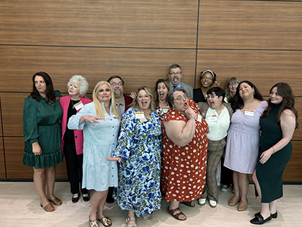 goofy pic of staff