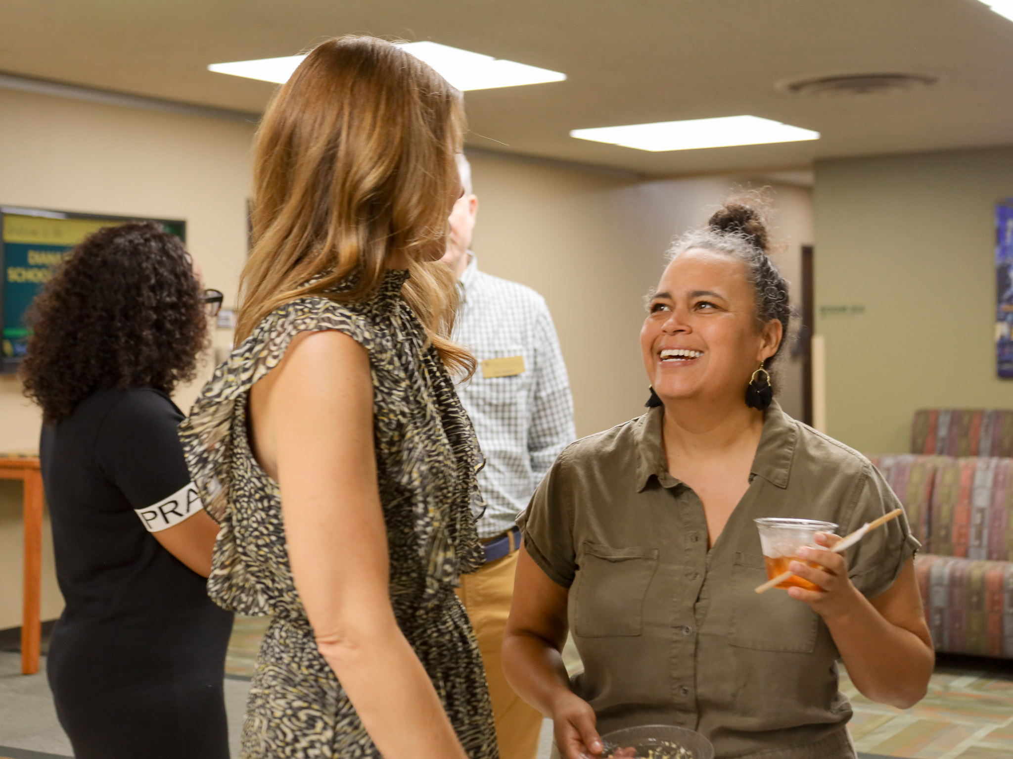 Garland Graduation Reception Social Work Faculty Talking