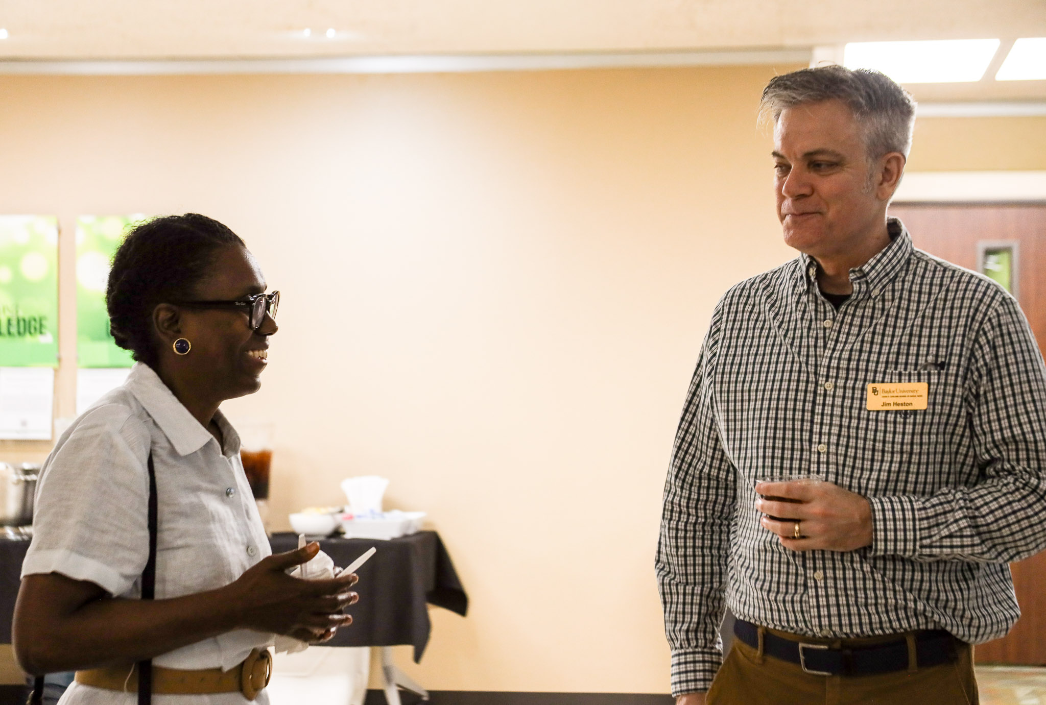 Garland Reception Staff and Faculty Talking