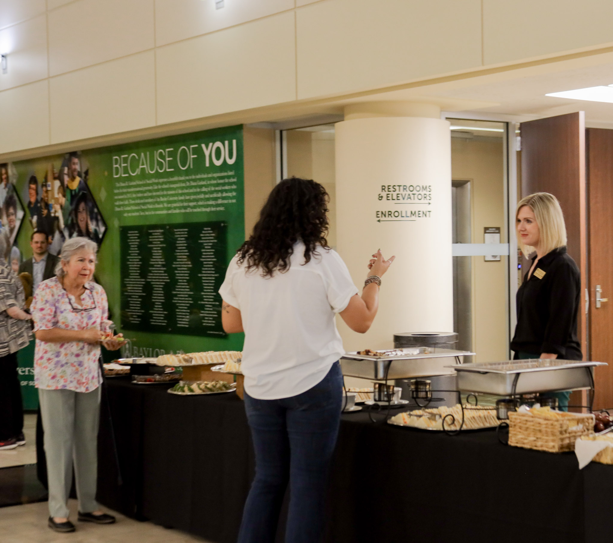 MSW Social Work Alumni Getting Food