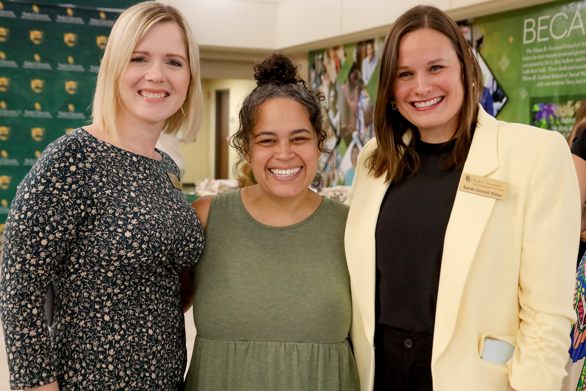 Associate Dean, Melody York Zuniga and Kerri Fisher with Faculty MSW Program Director Sarah Ritter
