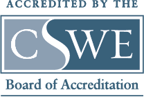 CSWE logo announcing that we are fully accredited by the CSWE Board of Accreditation