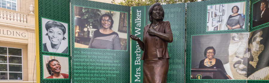 barbara walker statue and display