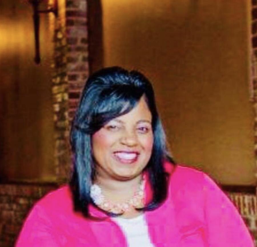 Social worker Keli Jackson-Freeman in a pink sweater